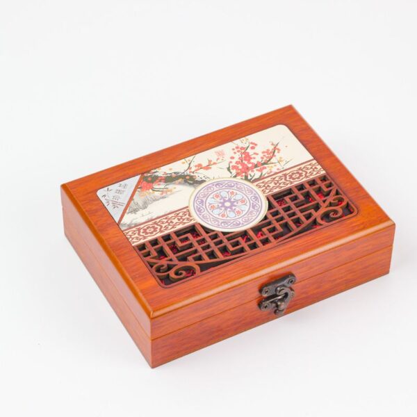 oak wooden coin and jewelry box